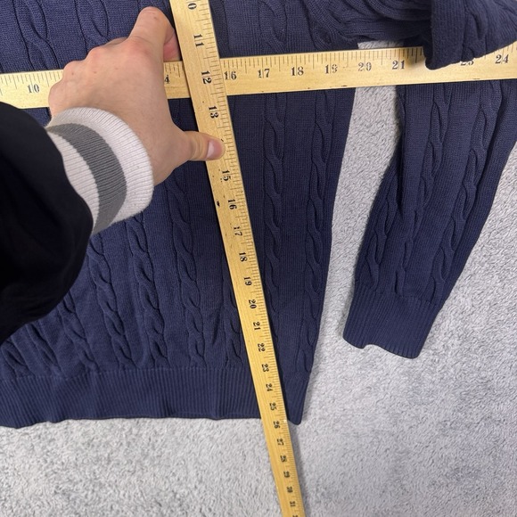 Brooks Brothers Sweater Mens M Cable Knit Crewneck Supima Jumper Pullover Logo - Picture 5 of 7